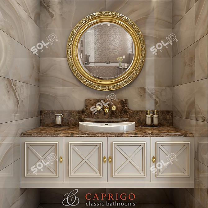 Caprigo Ischia 150 - Complete Bathroom Set 3D model image 1