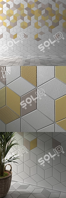 Textile-Inspired Tile Collection: Tex by Raw Edges 3D model image 2