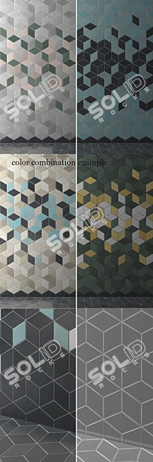 Textile-Inspired Tile Collection: Tex by Raw Edges 3D model image 3