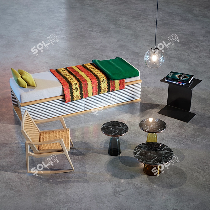 Modern Classic Furnishings Set 3D model image 2