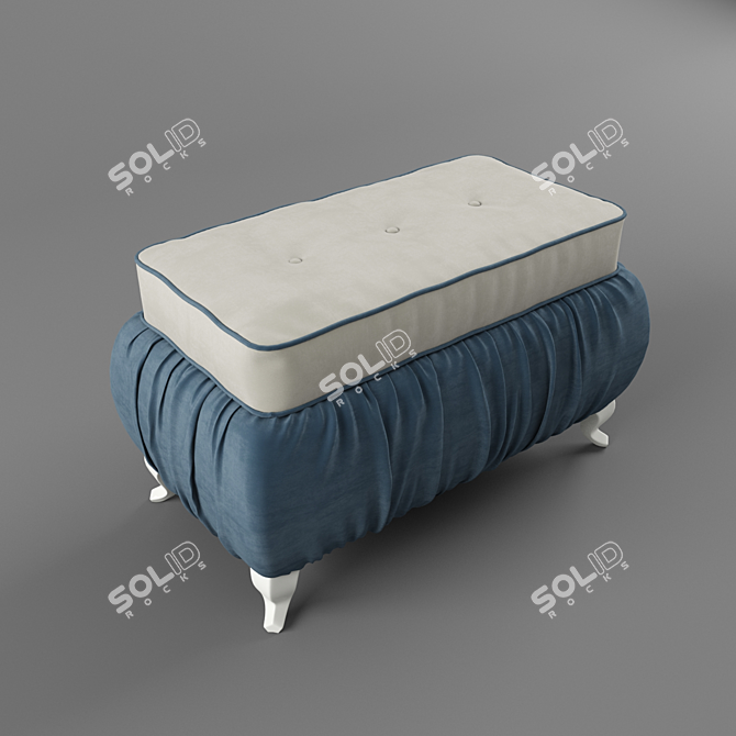 Classic Comfort Poof 3D model image 1