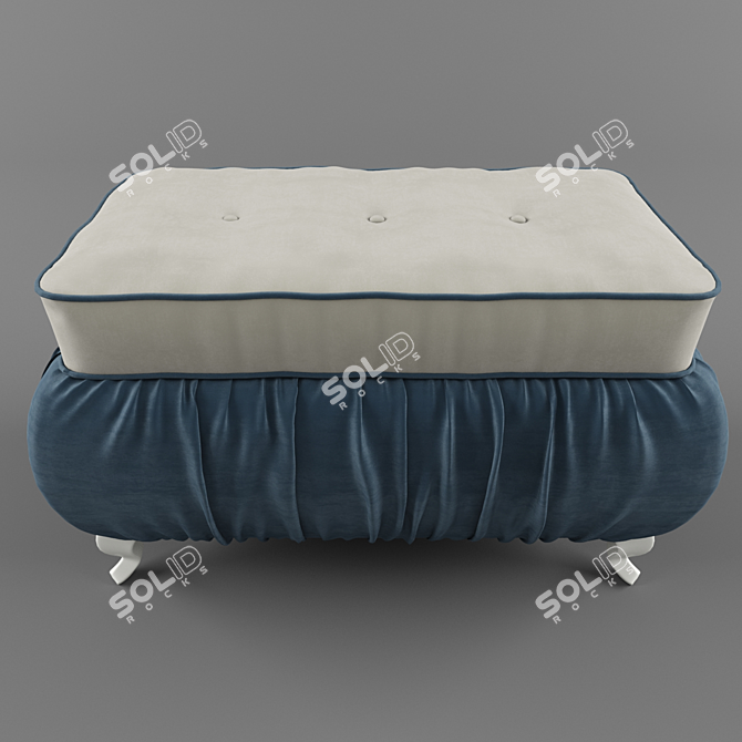 Classic Comfort Poof 3D model image 2