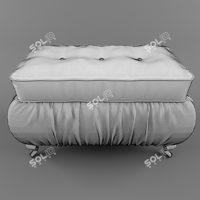 Classic Comfort Poof 3D model image 3