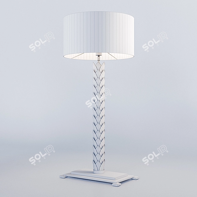Vintage Brass Table Lamp 3D model image 3