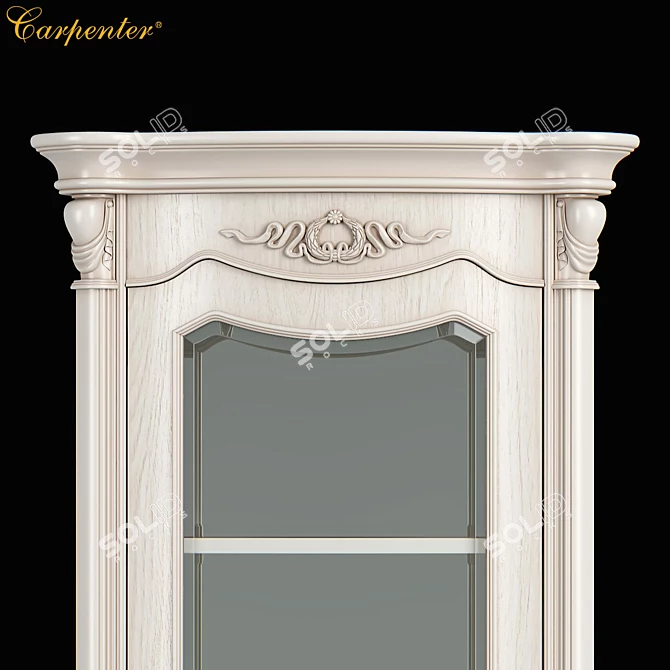 Elegant Carpenter Wine Cabinet 3D model image 2