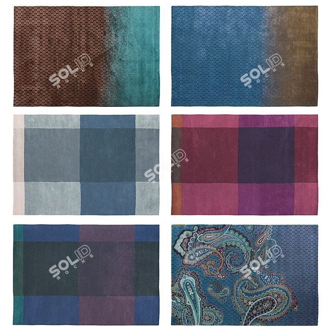 Stylish Ted Baker Rugs Collection 3D model image 2