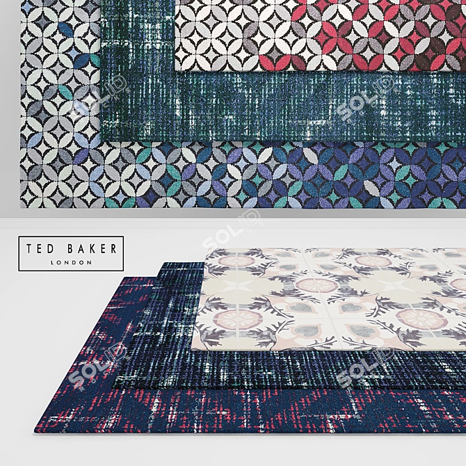 Vibrant and Luxurious Ted Baker Rugs 3D model image 1