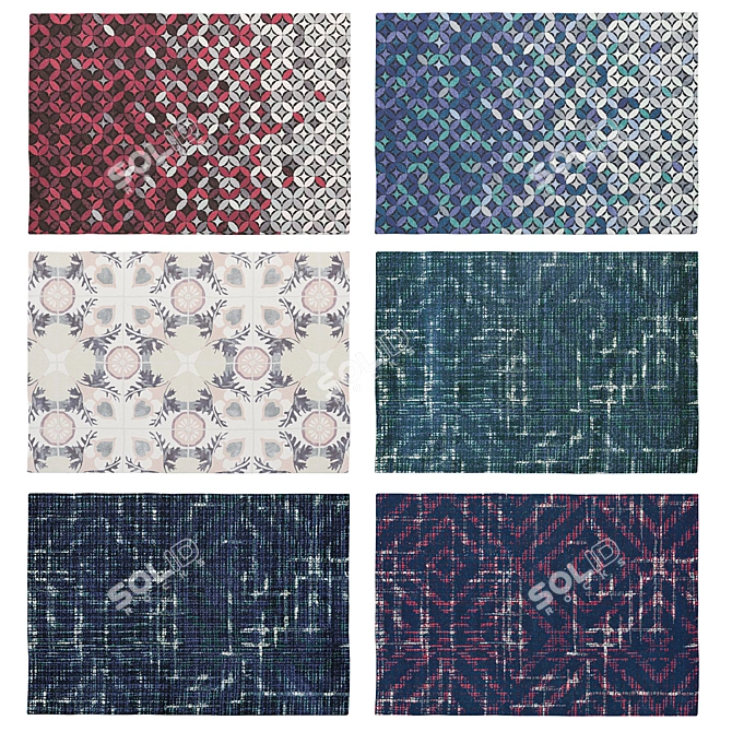 Vibrant and Luxurious Ted Baker Rugs 3D model image 2