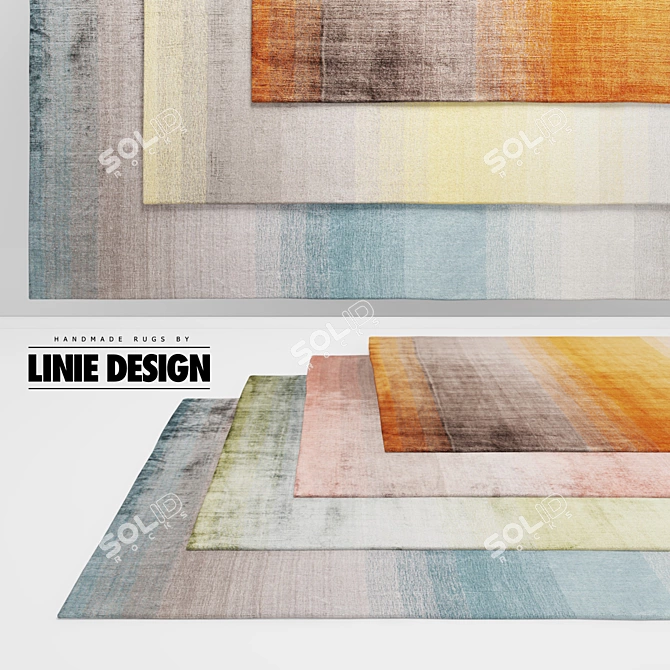 Elegance Embodied: Linie Grace Rugs 3D model image 1