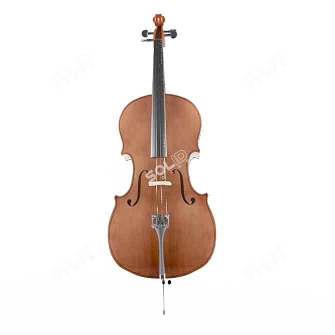 Timeless Melody: Classic Cello 3D model image 1