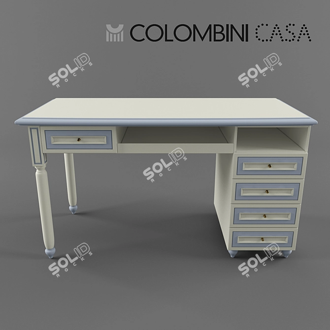 Italian Writing Desk by Colombini Casa 3D model image 1