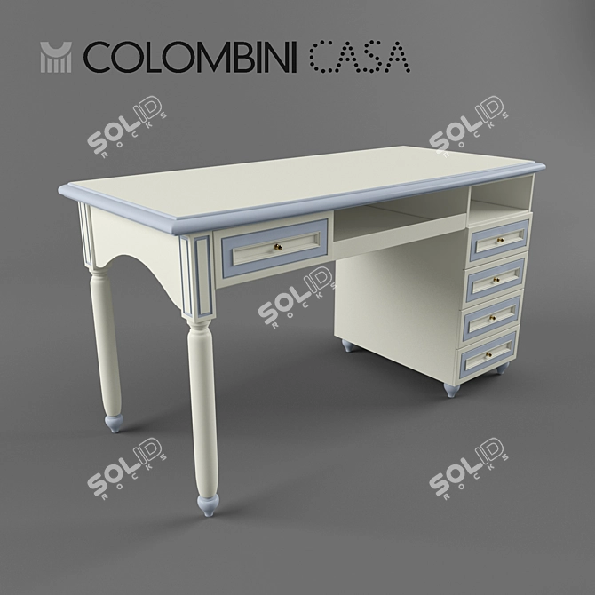 Italian Writing Desk by Colombini Casa 3D model image 2