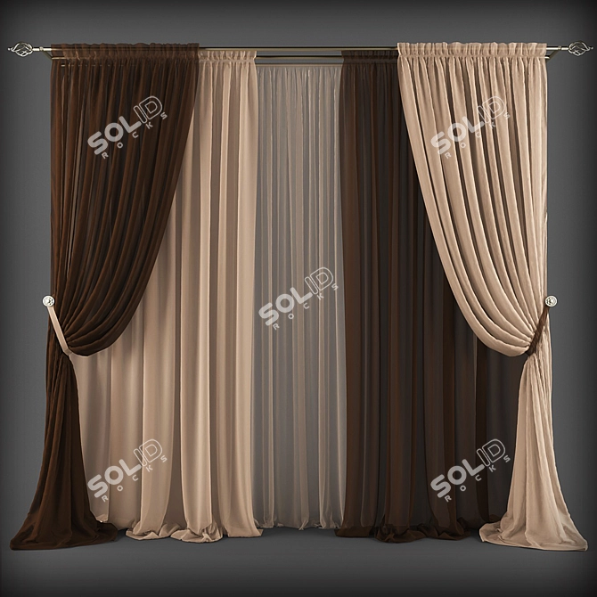 Elegant Drapes for Every Room 3D model image 1