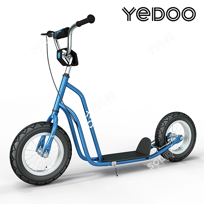 Yedoo Two Kids Scooter: Comfortable City Riding 3D model image 2