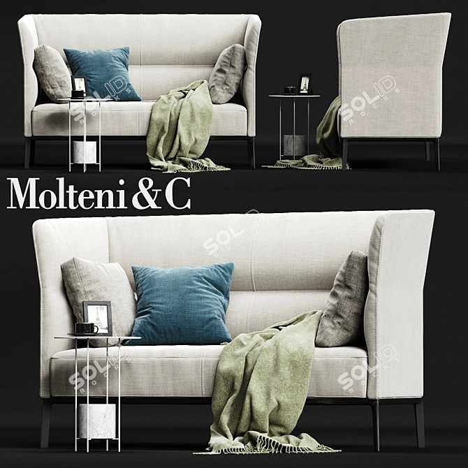 Sophisticated Molteni&C CAMDEN Sofa 3D model image 1