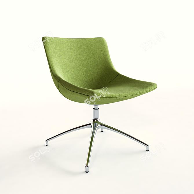 Sleek Green Chair: Modern Style 3D model image 1