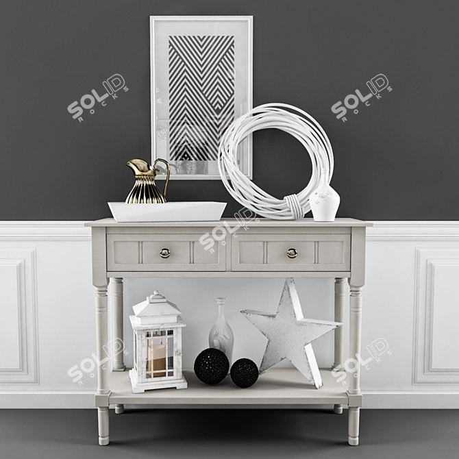 Decor Set for Stylish Table 3D model image 1