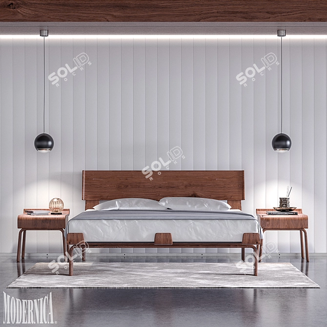 Alpine Bed Set: Modernica Case Study 3D model image 1