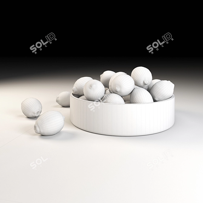 Vibrant Fruit Platter Display 3D model image 2