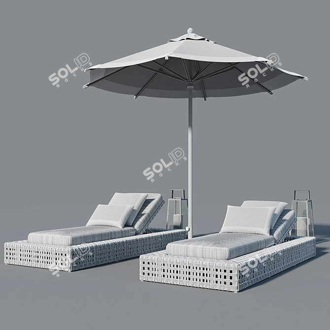 Luxury Outdoor Set: Restoration Hardware 3D model image 3