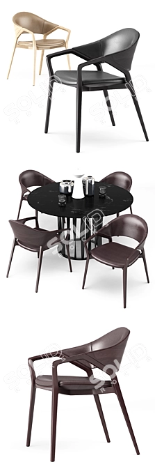 Modern Dining Set: 133 Ico & 475 Boboli by Cassina 3D model image 5