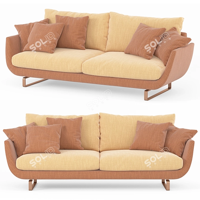 Sleek Desiree Tuliss Sofa 3D model image 1