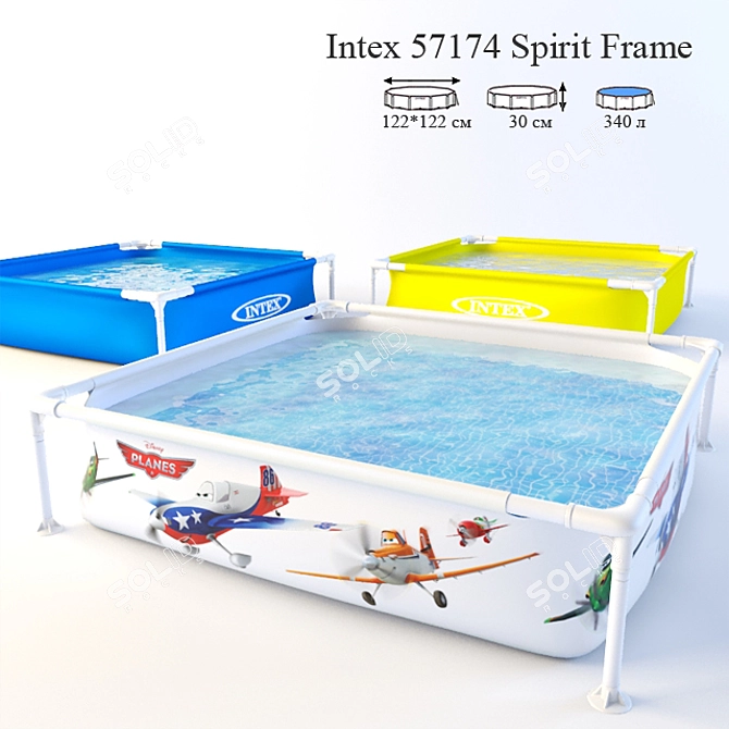 Intex 57174 Children's Swimming Pool (Planes) 3D model image 1