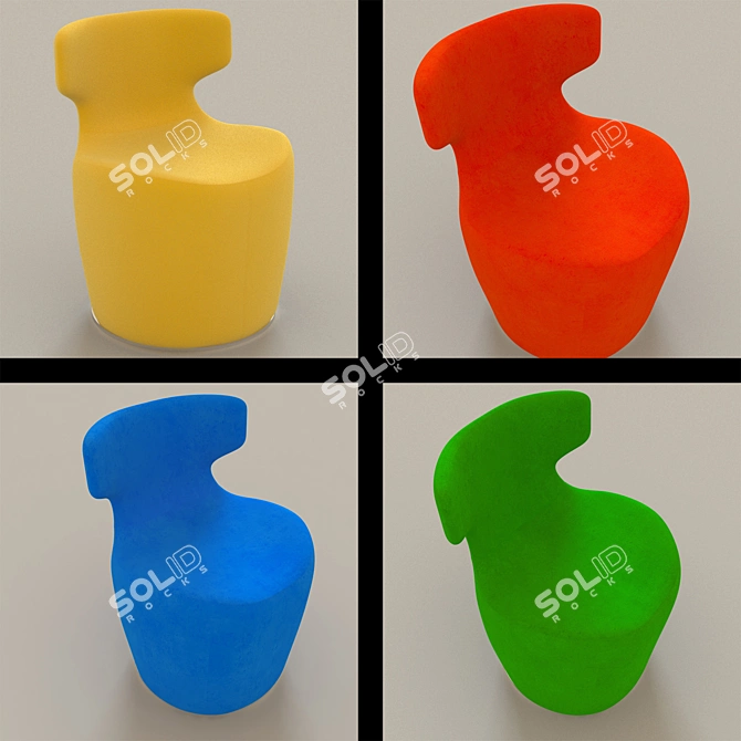 Sleek Papilio Chairs for Kids 3D model image 2