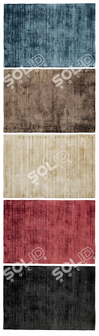 Stylish Blade Rugs Collection in Gorgeous Shades 3D model image 2