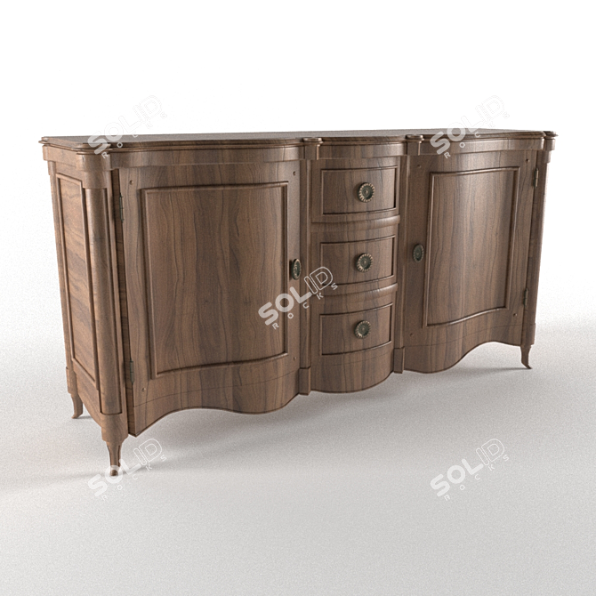 Classic Chest of Drawers 3D model image 1
