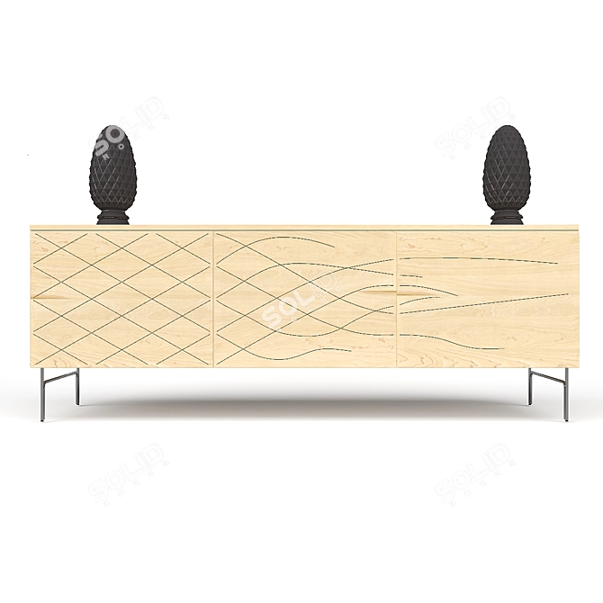 Elegant Couture Cabinet, Exceptional Design 3D model image 1