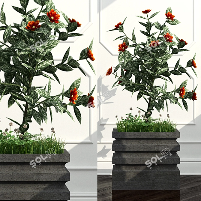 Classic Flower Pot: Guadarte 3D model image 1