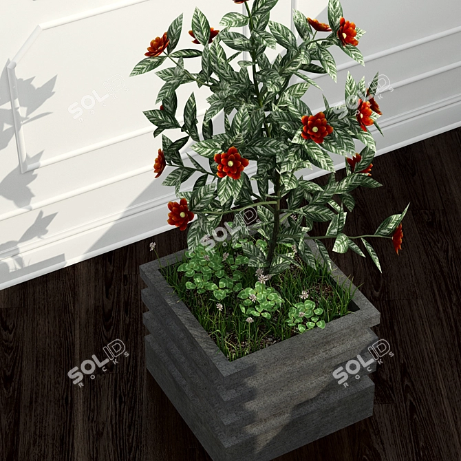 Classic Flower Pot: Guadarte 3D model image 2