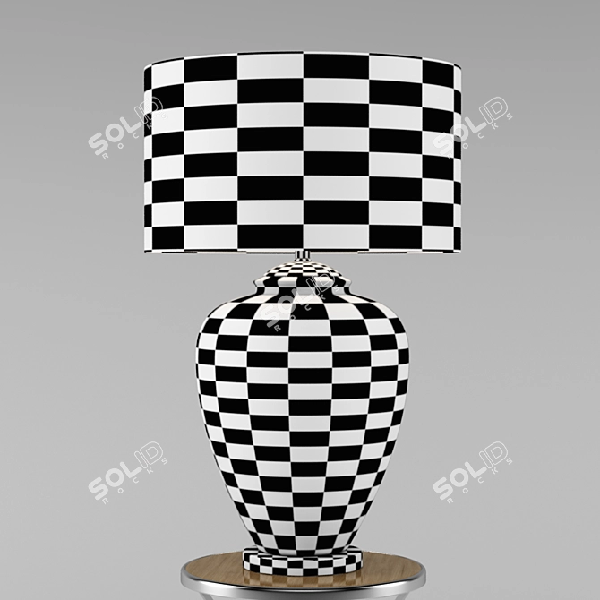 Brushstroke Ceramic Table Lamp 3D model image 2