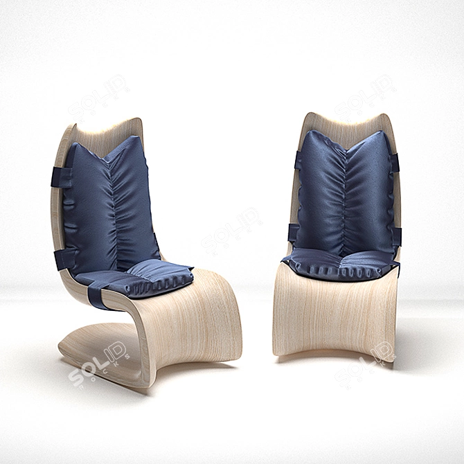 Eco-Friendly Upholstered Chair 3D model image 1