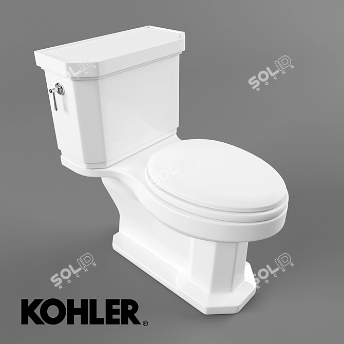 Kohler Kathryn K-3324: Stylish Floor-Mounted Toilet 3D model image 1