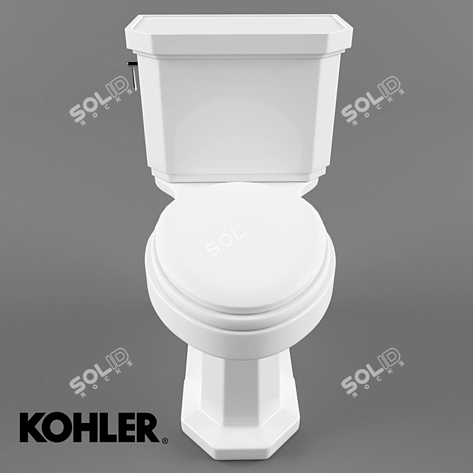 Kohler Kathryn K-3324: Stylish Floor-Mounted Toilet 3D model image 2