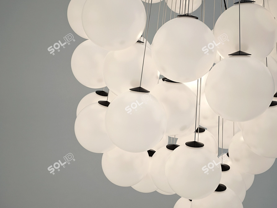 Stylish Stochastik Suspension Light 3D model image 3