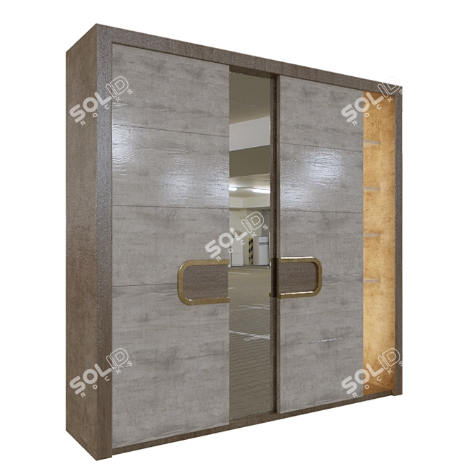 Illuminated Cabinet: Sleek and Stylish 3D model image 2