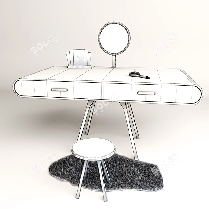 Elegance Vanity Set 3D model image 3