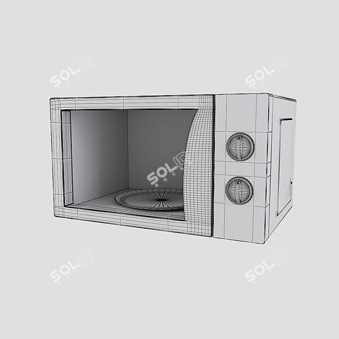 Compact Multifunctional Microwave 3D model image 3