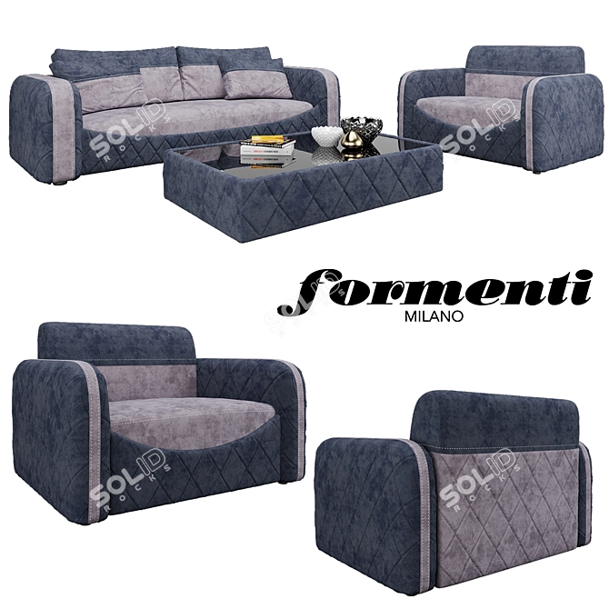 Formenti Elite Glamor Sofa 3D model image 2