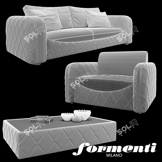 Formenti Elite Glamor Sofa 3D model image 3