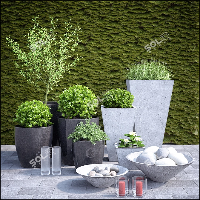 Modern Planters for Stylish Spaces 3D model image 1