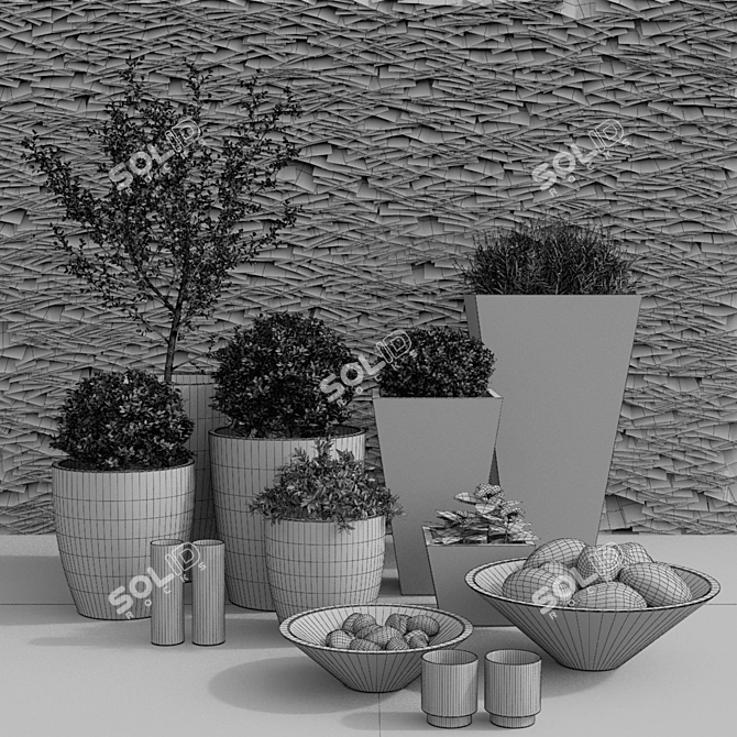 Modern Planters for Stylish Spaces 3D model image 7