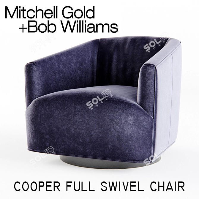 Luxurious Mitchell Gold Cooper Swivel Chair 3D model image 1