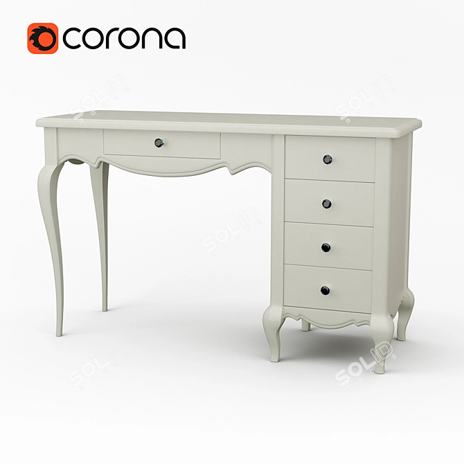 Art-Deco Style Cosmetic Table 3D model image 1