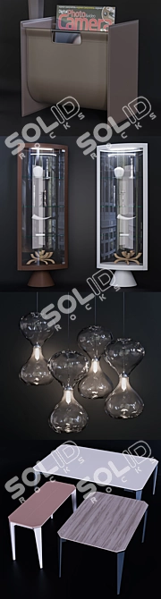 Italian Elegance: Cattelan Italia Set 3D model image 2