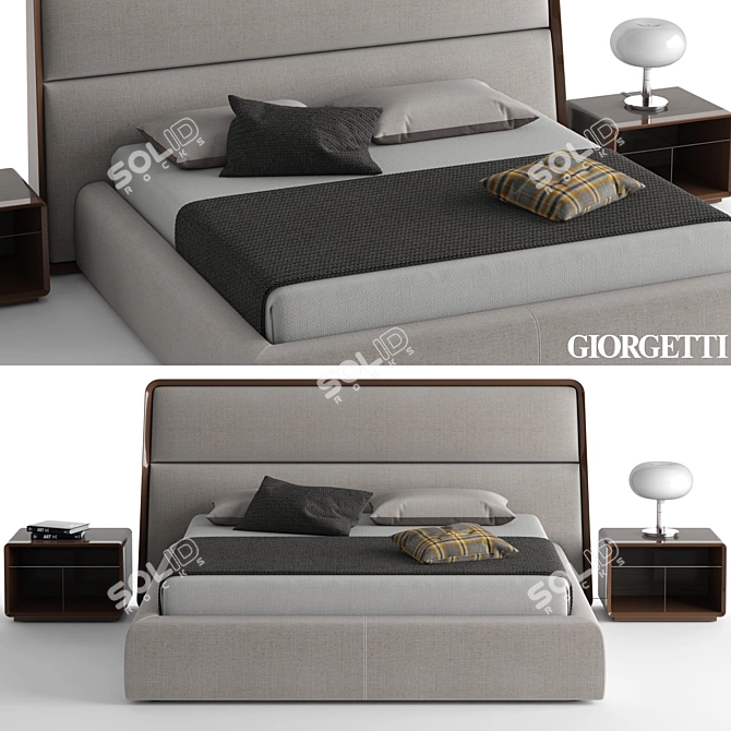 Giorgetti Frame Bed: Timeless Luxury 3D model image 1
