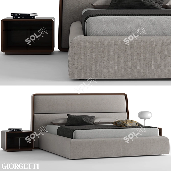 Giorgetti Frame Bed: Timeless Luxury 3D model image 2